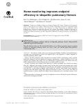 Cover page: Home monitoring improves endpoint efficiency in idiopathic pulmonary fibrosis