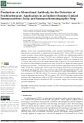 Cover page: Production of a Monoclonal Antibody for the Detection of Forchlorfenuron: Application in an Indirect Enzyme-Linked Immunosorbent Assay and Immunochromatographic Strip