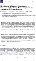 Cover page: Identification of Nitrogen Fixation Genes in Lactococcus Isolated from Maize Using Population Genomics and Machine Learning