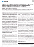 Cover page: Hyper-O-GlcNAcylation activates nuclear factor κ-light-chain-enhancer of activated B cells (NF-κB) signaling through interplay with phosphorylation and acetylation