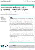 Cover page: Feature selection and causal analysis for microbiome studies in the presence of confounding using standardization