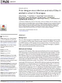 Cover page: Prior dengue virus infection and risk of Zika: A pediatric cohort in Nicaragua.