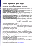 Cover page: Ubiquitin ligase RNF167 regulates AMPA receptor-mediated synaptic transmission