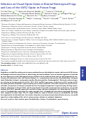 Cover page: Selection on Visual Opsin Genes in Diurnal Neotropical Frogs and Loss of the SWS2 Opsin in Poison Frogs.