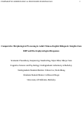 Cover page: Comparative Morphological Processing in Adult Chinese-English Bilinguals: Insights from ERP and Electrophysiological Responses