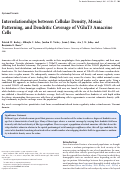 Cover page: Interrelationships between Cellular Density, Mosaic Patterning, and Dendritic Coverage of VGluT3 Amacrine Cells