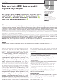 Cover page: Body mass index (BMI) does not predict responses to psilocybin