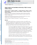 Cover page: Rapid creation and quantitative monitoring of high coverage shRNA libraries