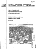 Cover page: Safety Procedures for the Electron Spectroscopy of Actinides of the ALS