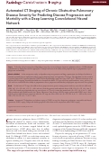 Cover page: Automated CT Staging of Chronic Obstructive Pulmonary Disease Severity for Predicting Disease Progression and Mortality with a Deep Learning Convolutional Neural Network