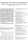 Cover page of Robo-Chargers: Optimal Operation and Planning ofa Robotic Charging System to Alleviate Overstay