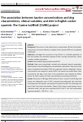 Cover page: The association between taurine concentrations and dog characteristics, clinical variables, and diet in English cocker spaniels: The Canine taURinE (CURE) project.