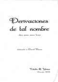 Cover page: Derivaciones de tal nombre