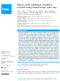 Cover page: Baleen whale inhalation variability revealed using animal-borne video tags.