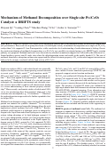 Cover page: Mechanism of Methanol Decomposition over Single-Site Pt1/CeO2 Catalyst: A DRIFTS Study