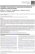 Cover page: TopicNet: a framework for measuring transcriptional regulatory network change.