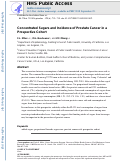 Cover page: Concentrated sugars and incidence of prostate cancer in a prospective cohort