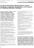 Cover page: The Banff 2015 Kidney Meeting Report: Current Challenges in Rejection Classification and Prospects for Adopting Molecular Pathology