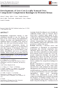 Cover page: Development of Low-Cost Locally Sourced Two-Component Compression Bandages in Western Kenya