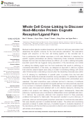Cover page: Whole Cell Cross-Linking to Discover Host–Microbe Protein Cognate Receptor/Ligand Pairs