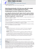 Cover page: (P074) Patient-Reported Quality of Life Outcomes After De-Escalated Chemoradiation for HPV-Positive Oropharyngeal Carcinoma: Findings From a Phase II Trial