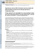 Cover page: Hypertension and low HDL cholesterol were associated with reduced kidney function across the age spectrum: a collaborative study