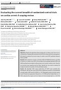 Cover page: Evaluating the current breadth of randomized control trials on cardiac arrest: A scoping review.