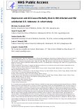 Cover page: Depression and all‐cause mortality risk in HIV‐infected and HIV‐uninfected US veterans: a cohort study