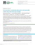 Cover page: Soil microbial community dynamics and assembly under long-term land use change