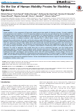 Cover page: On the use of human mobility proxies for modeling epidemics.