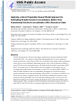 Cover page: Applying a novel population-based model approach to estimating breath alcohol concentration (BrAC) from transdermal alcohol concentration (TAC) biosensor data.