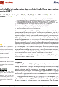 Cover page: A Scalable Manufacturing Approach to Single Dose Vaccination against HPV