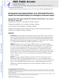 Cover page: Development and implementation of an automated electronic health record-linked registry for emergency general surgery.