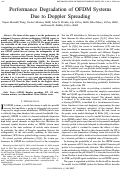 Cover page: Performance degradation of OFDM systems due to Doppler spreading