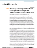 Cover page: Naturally occurring combinations of receptors from single cell transcriptomics in endothelial cells.