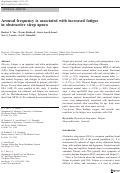 Cover page: Arousal frequency is associated with increased fatigue in obstructive sleep apnea