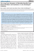 Cover page: The Long-Term Dynamics of Mortality Benefits from Improved Water and Sanitation in Less Developed Countries