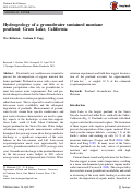 Cover page: Hydrogeology of a groundwater sustained montane peatland: Grass Lake, California