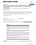 Cover page: Health system outcomes and determinants amenable to public health in industrialized countries: a pooled, cross-sectional time series analysis