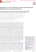 Cover page: Emergence of a Plant Pathogen in Europe Associated with Multiple Intercontinental Introductions.