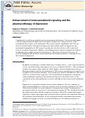 Cover page: Enhancement of endocannabinoid signaling and the pharmacotherapy of depression