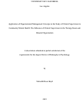 Cover page: Application of Organizational Management Concepts to the Study of Clinical Supervision in Community Mental Health: The Influence of Clinical Supervision in the Therapy Room and Broader Organization