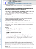 Cover page: Clinical Radiographic Predictors of Response to Hypoglossal Nerve Stimulation for Obstructive Sleep Apnea.