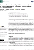 Cover page: Systematic Review of Psychological Interventions for Quality of Life, Mental Health, and Hair Growth in Alopecia Areata and Scarring Alopecia