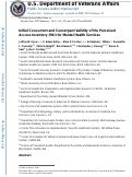 Cover page: Initial Concurrent and Convergent Validity of the Perceived Access Inventory (PAI) for Mental Health Services