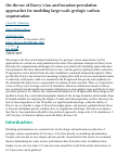 Cover page: On the use of Darcy's law and invasion‐percolation approaches for modeling large‐scale geologic carbon sequestration