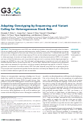 Cover page: Adapting Genotyping-by-Sequencing and Variant Calling for Heterogeneous Stock Rats