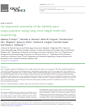 Cover page: An improved assembly of the loblolly pine mega-genome using long-read single-molecule sequencing