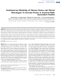 Cover page: Simultaneous Modeling of Disease Status and Clinical Phenotypes To Increase Power in Genome-Wide Association Studies