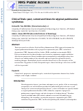 Cover page: Clinical Trials: Past, Current, and Future for Atypical Parkinsonian Syndromes